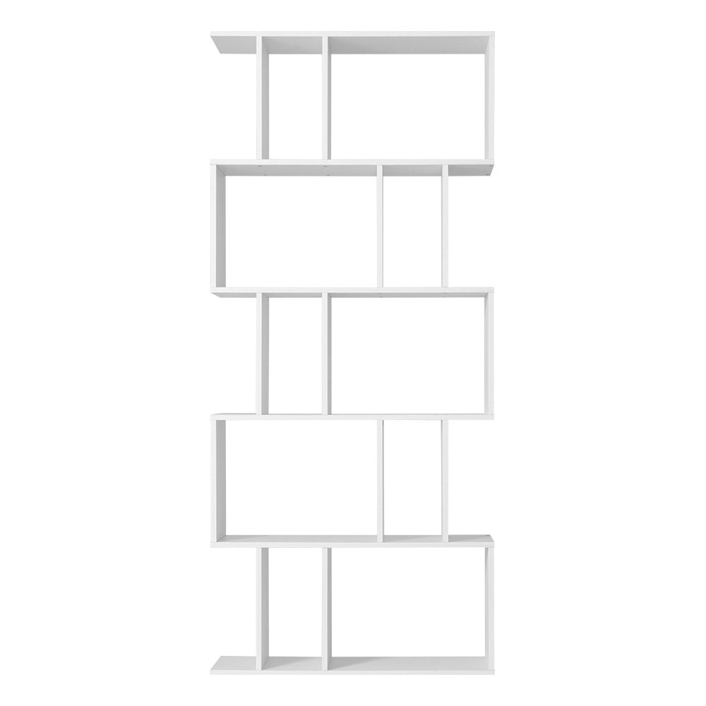 5 Tier Bookshelf Display Shelf CD Cabinet Bookcase Stand Storage White