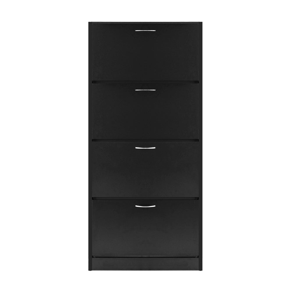 Shoe Cabinet Shoes Storage Rack Organiser 60 Pairs Black Shelf Drawer