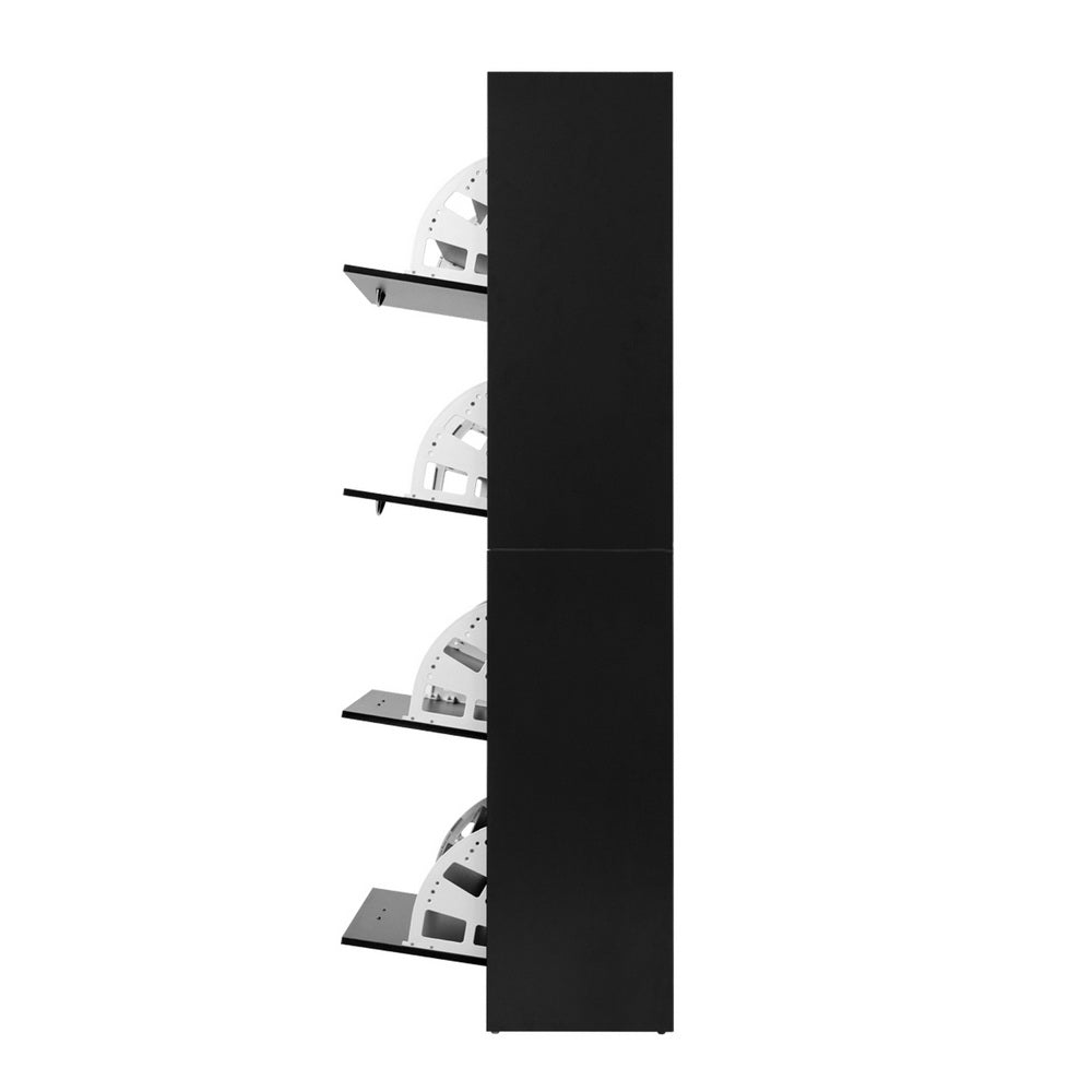 Shoe Cabinet Shoes Storage Rack Organiser 60 Pairs Black Shelf Drawer