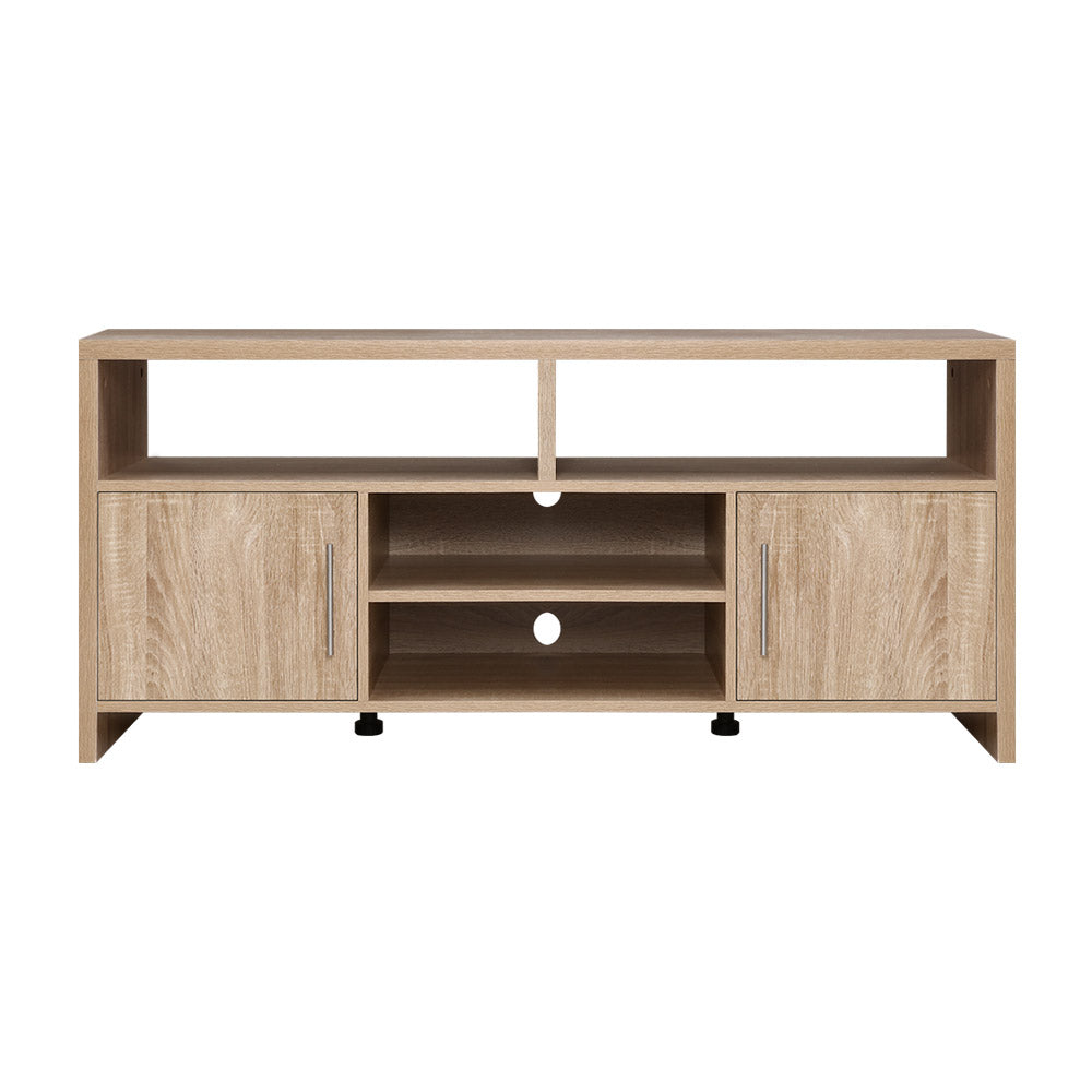 TV Cabinet Entertainment Unit Stand Storage Shelf Sideboard 140cm Oak