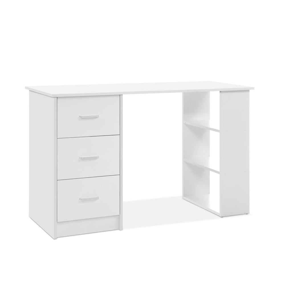 Office Computer Desk Student Study Table Workstation 3 Drawers Shelf 120cm