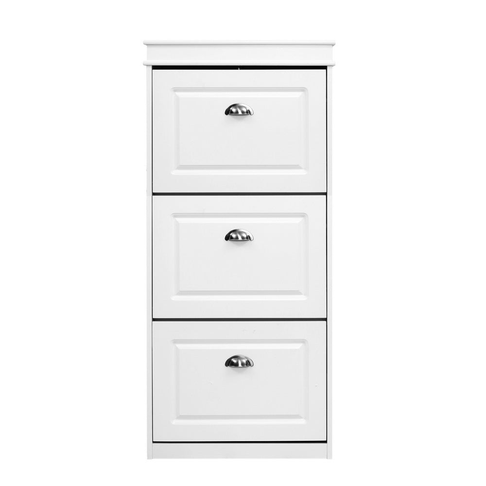 Shoe Cabinet Shoes Storage Rack White Organiser Shelf Cupboard 18 Pairs Drawer