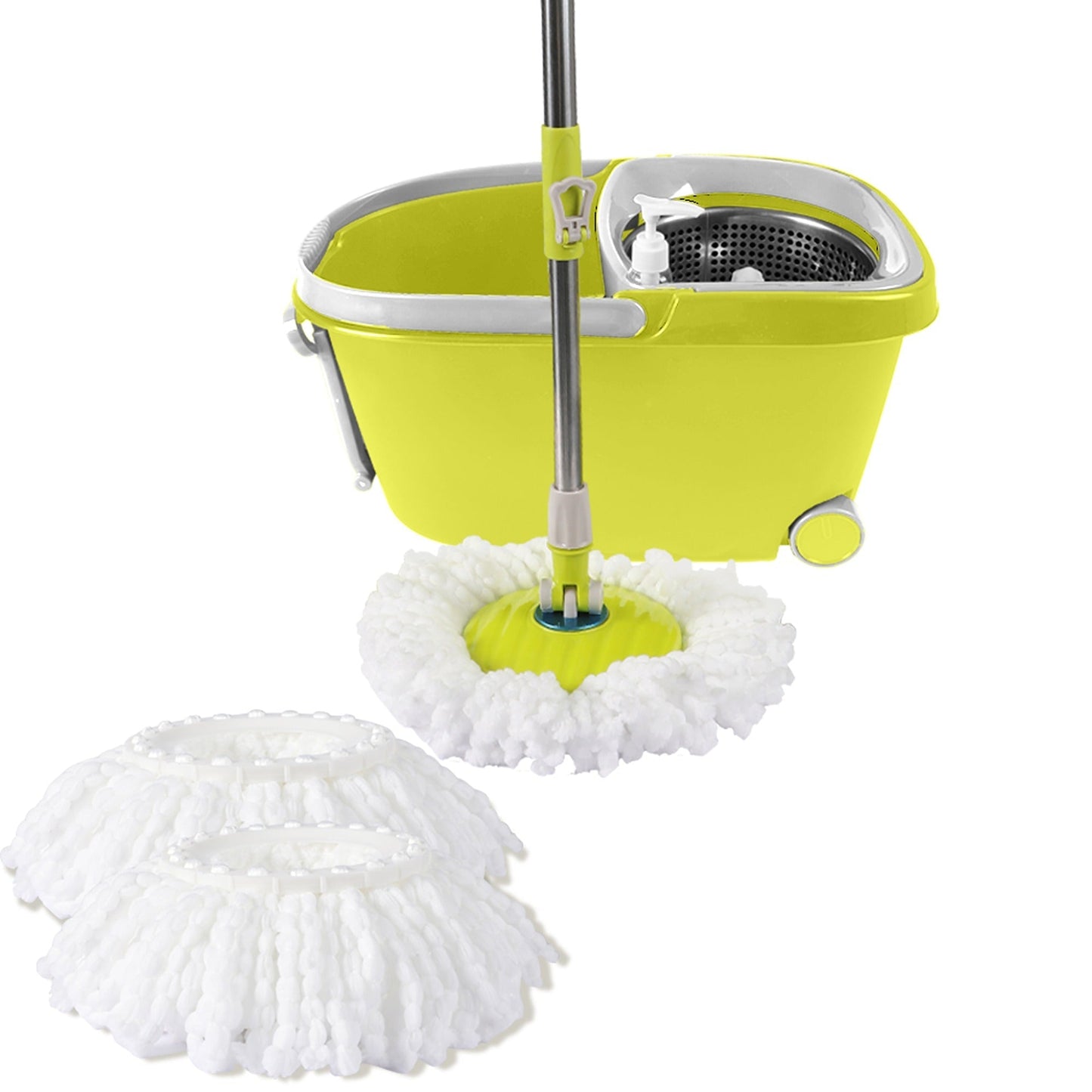 360 Degree Spin Mop Bucket Set with Microfiber Rotating Head