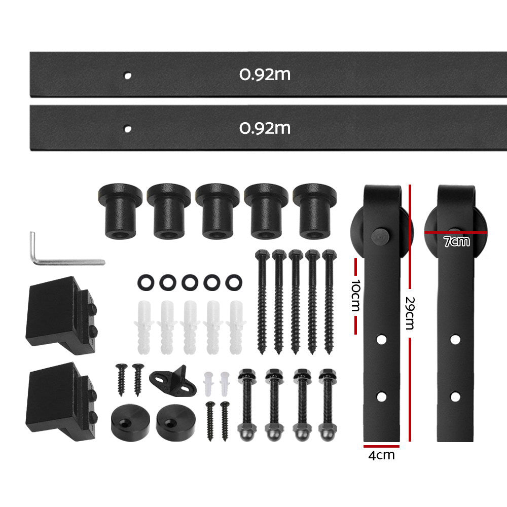 Sliding Barn Door Hardware Track Set 1.83m Roller Slide Office Bedroom