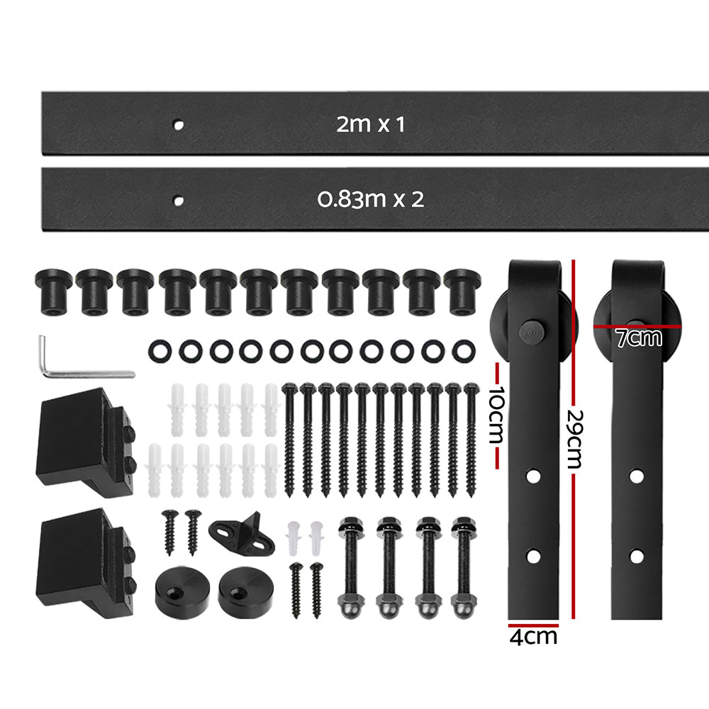 Sliding Barn Door Hardware Track Roller Set 3.66m Slide Office Bedroom