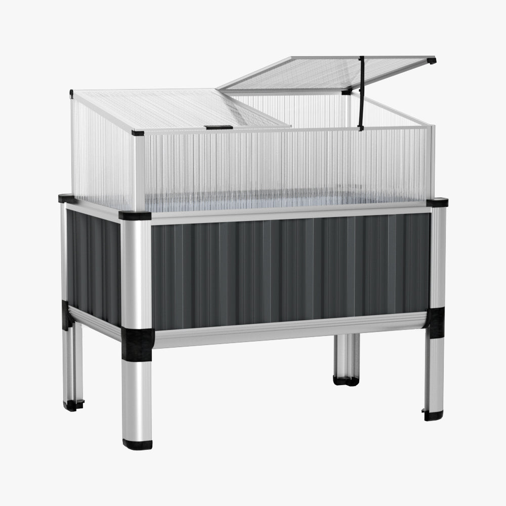 Garden Bed Galvanised Steel Raised Planter Vegetable 80x49x74cm