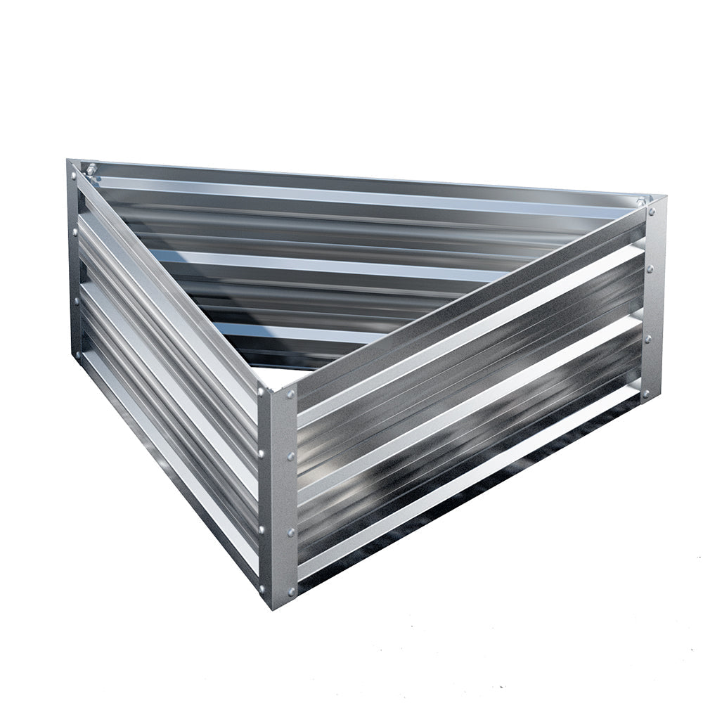 Garden Bed Galvanised Steel Raised Planter Vegetable 86x86x30cm