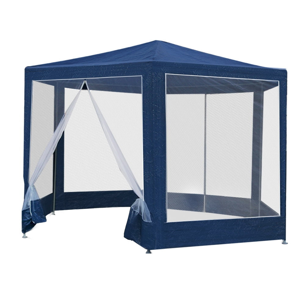 Wedding Gazebo Marquee Party Canopy Camping Tent Navy - 2x2.5m