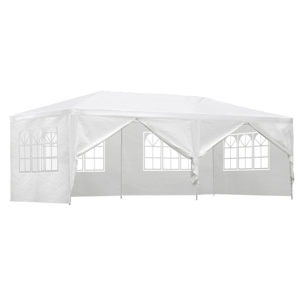 Gazebo Outdoor Marquee Wedding Camping Tent White - 3x6m