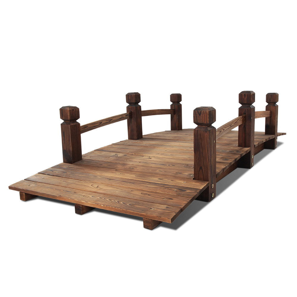 Garden Patio Decor Backyard Wooden Rustic Bridge – ozozoo