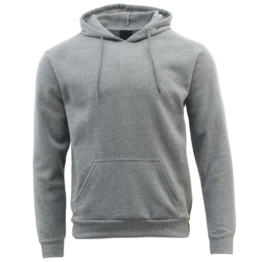 Light Grey Unisex Adult Basic Plain Hoodie Men Pullover Sweater