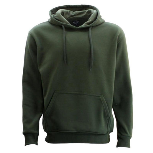 Olive Unisex Adult Basic Plain Hoodie Men Pullover Sweater