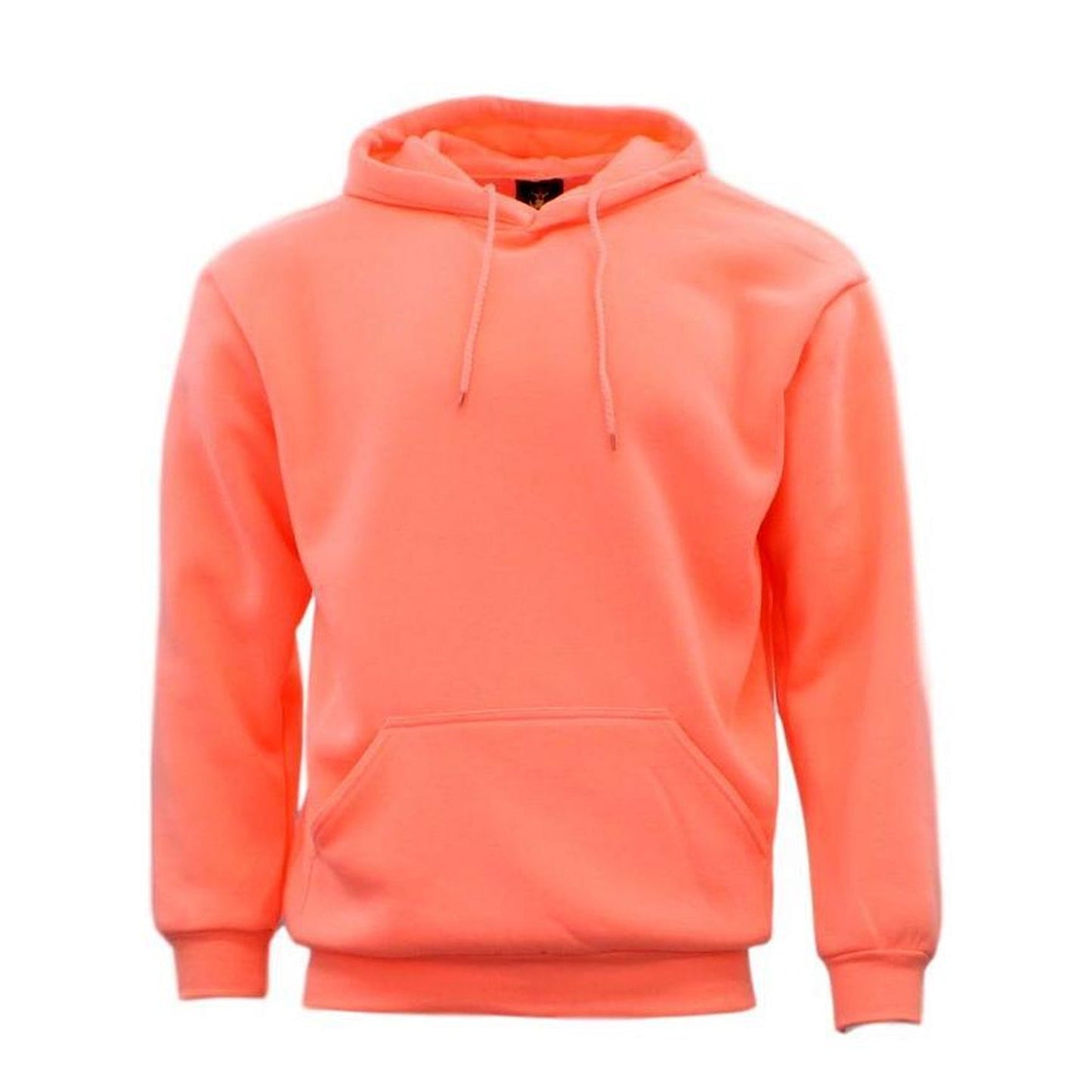 Peach Unisex Adult Basic Plain Hoodie Men Pullover Sweater
