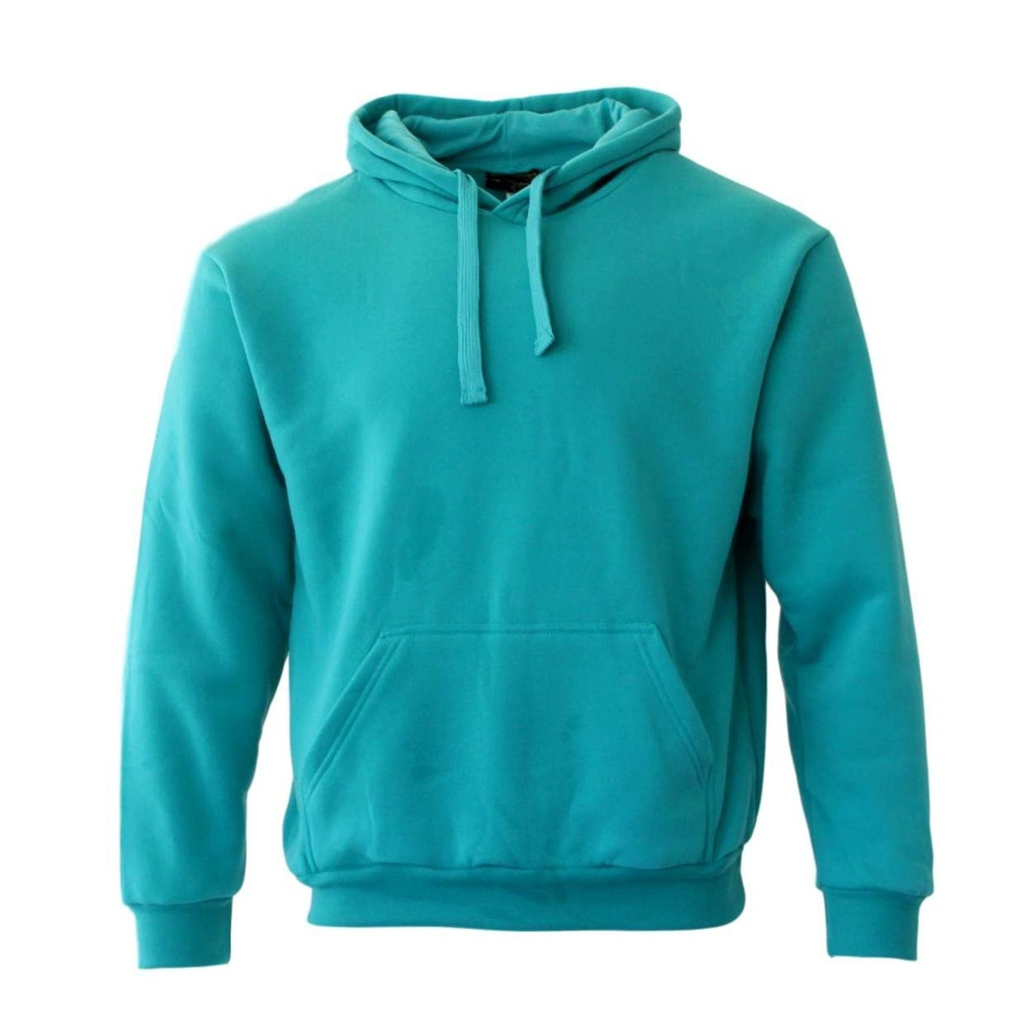 Teal Unisex Adult Basic Plain Hoodie Men Pullover Sweater