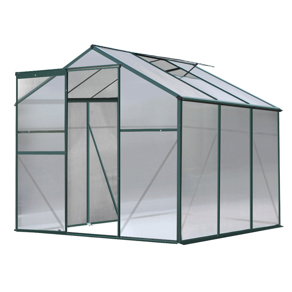 Greenhouse Aluminum Green House Garden Shed Polycarbonate 1.9x1.9M