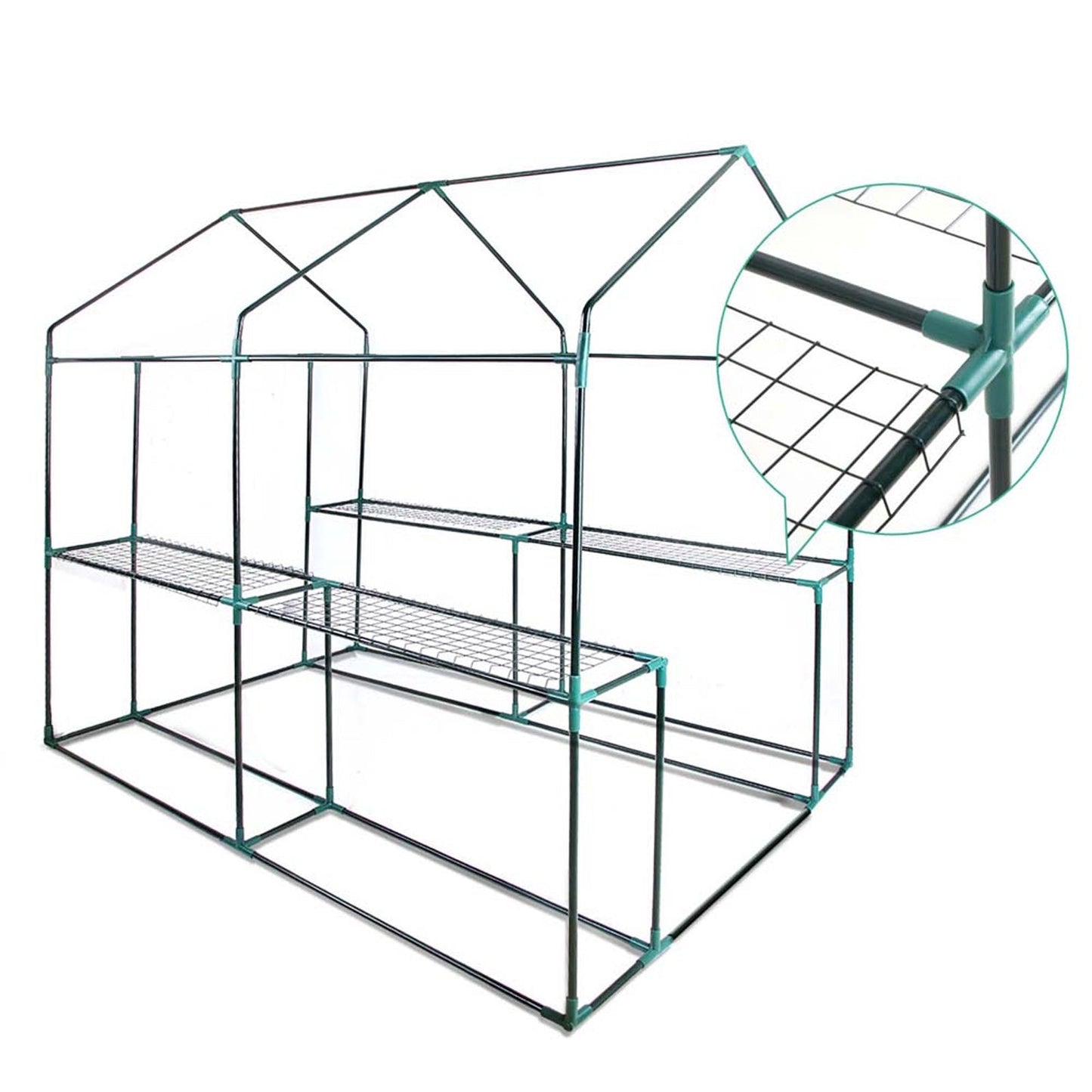 Garden Clear Greenhouse Shed - 1.2M x 1.9M