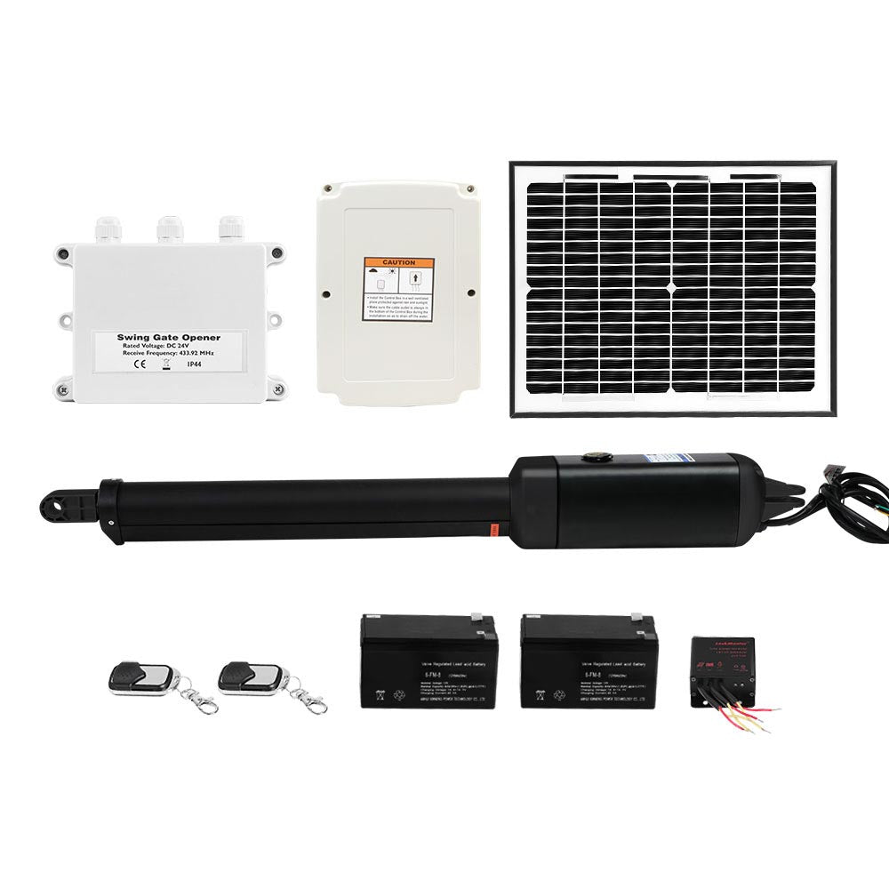 Automatic Full Solar Power Swing Gate Opener Kit 600KG
