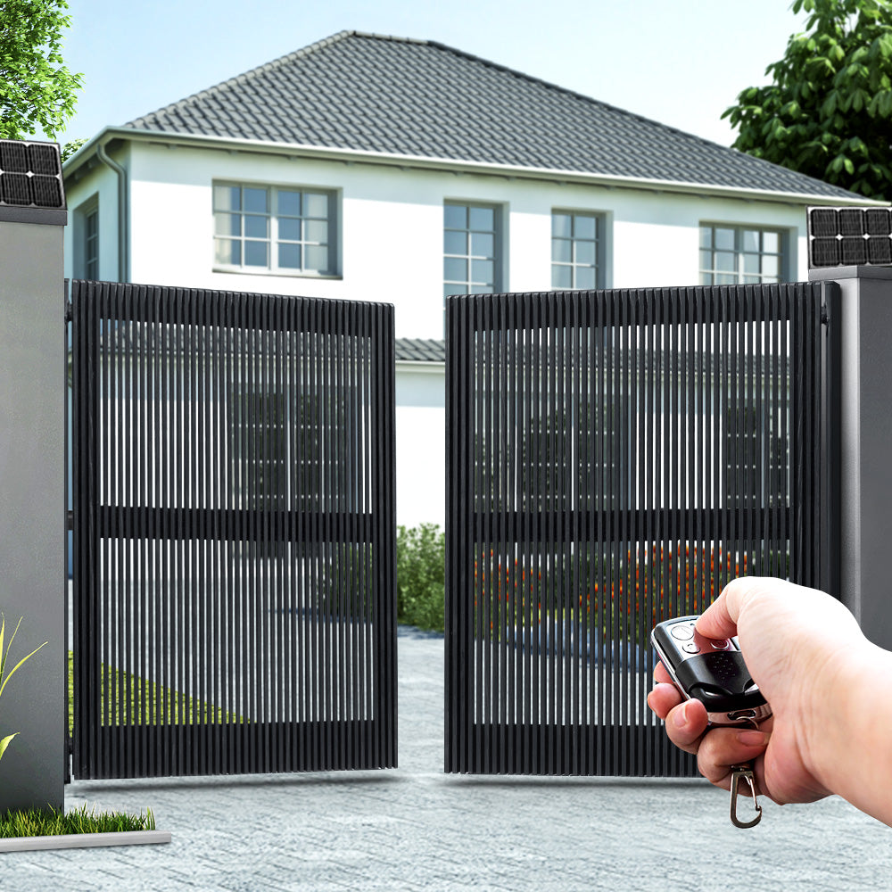 Swing Gate Opener Auto 40W Solar Power Electric Remote Control 1000KG