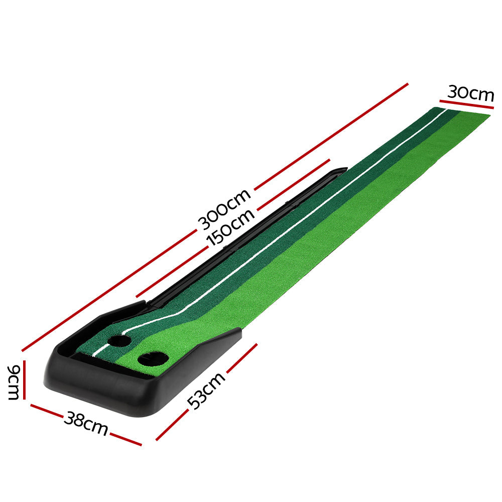 Golf Practice Putting Mat Putter Indoor Outdoor Training Exerciser - 3M