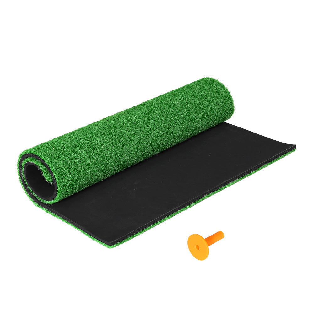 Portable Golf Hitting Mat with Rubber Holder Range Training Aid - 80x60cm