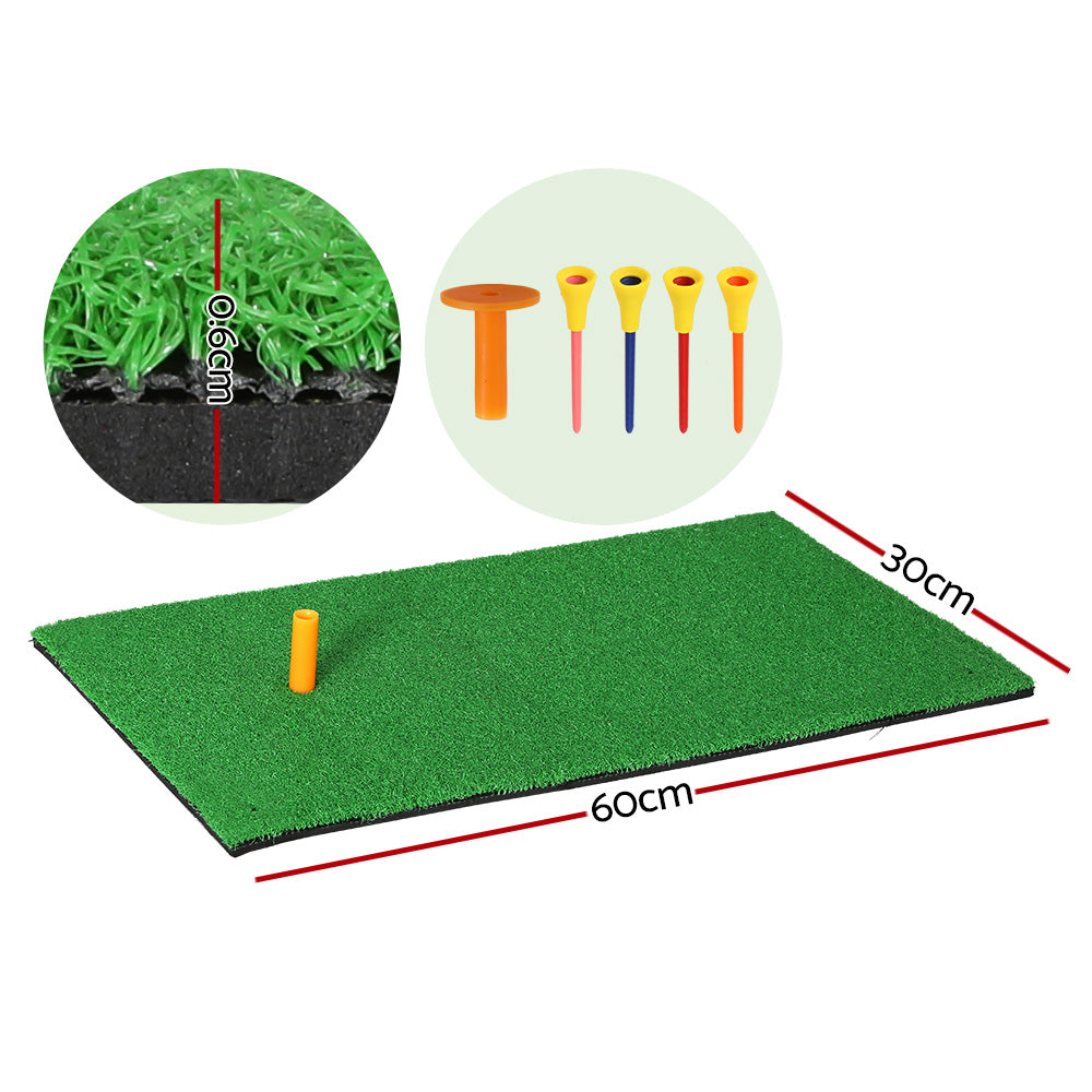 Golf Hitting Mat Portable Practice Training Aid - 60x30cm