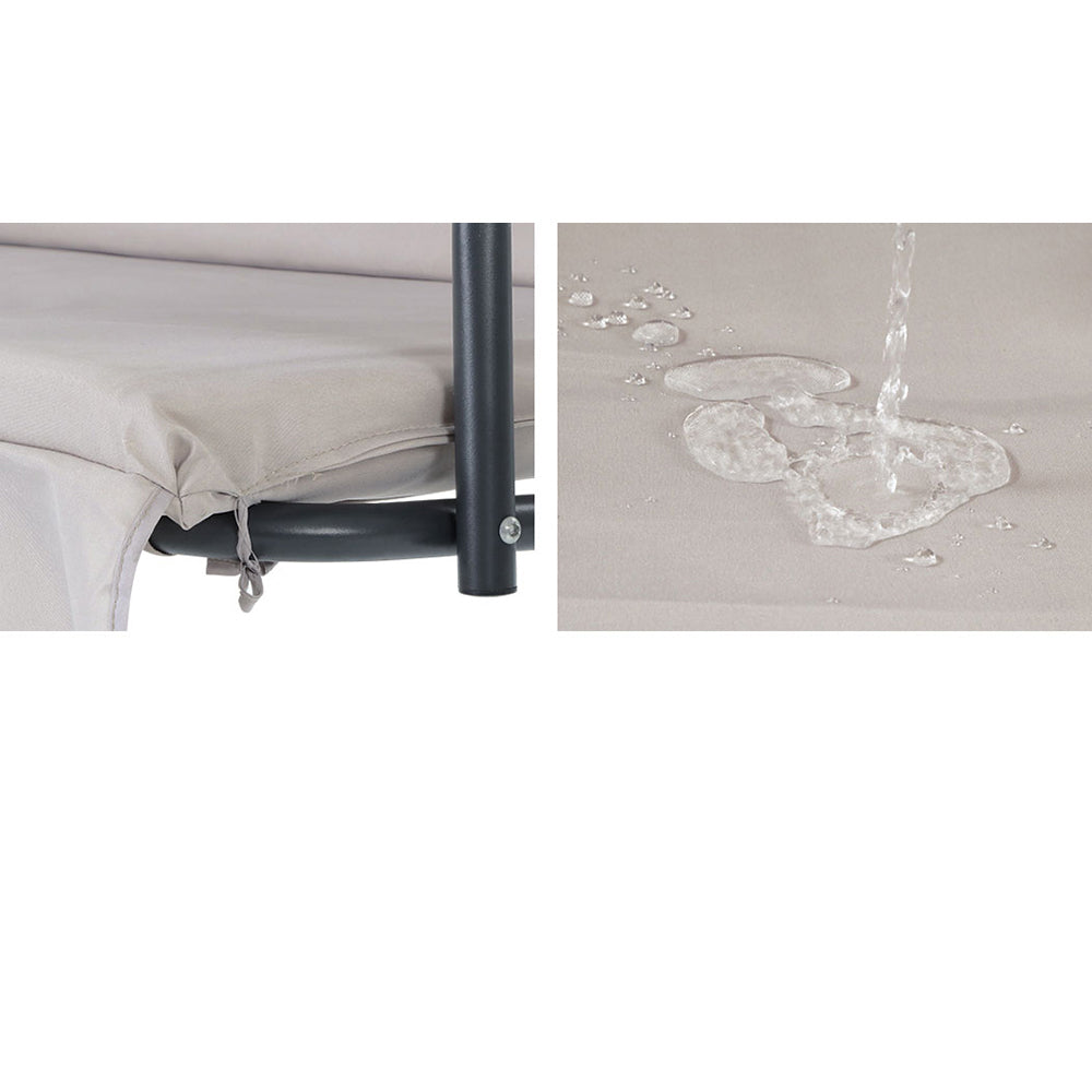 Outdoor Garden Hammock Swing 3 Seater Chair - Beige