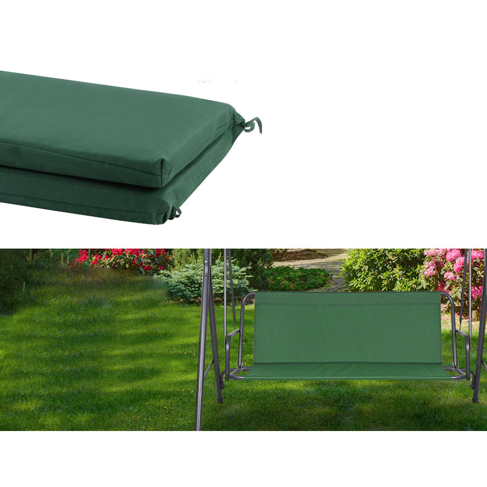Outdoor Garden Hammock Swing 3 Seater Chair - Dark Green