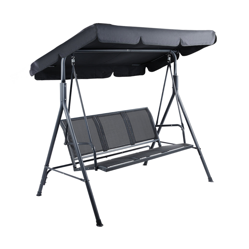 Outdoor  Swing Chair Hammock Canopy Garden Bench Seat Patio  - Black