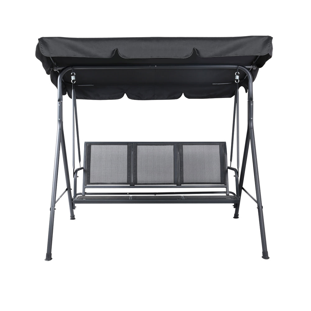 Outdoor  Swing Chair Hammock Canopy Garden Bench Seat Patio  - Black