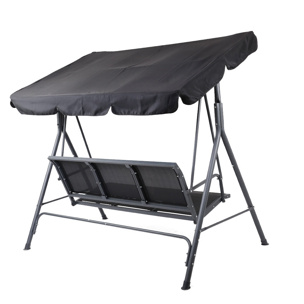 Outdoor  Swing Chair Hammock Canopy Garden Bench Seat Patio  - Black