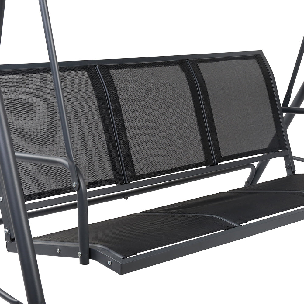 Outdoor  Swing Chair Hammock Canopy Garden Bench Seat Patio  - Black