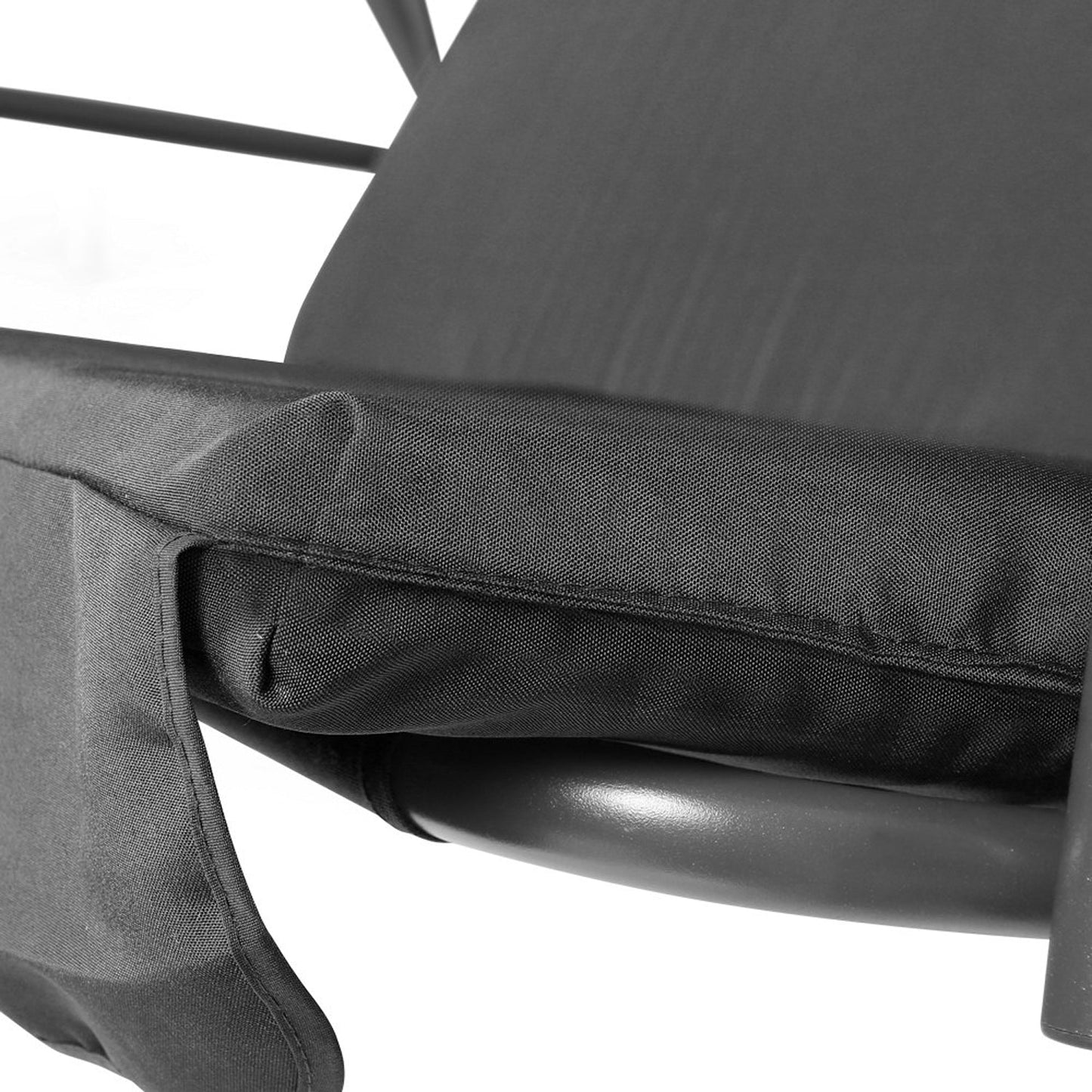 Swing Chair Hammock 3 Seater Bench Seat Canopy - Black
