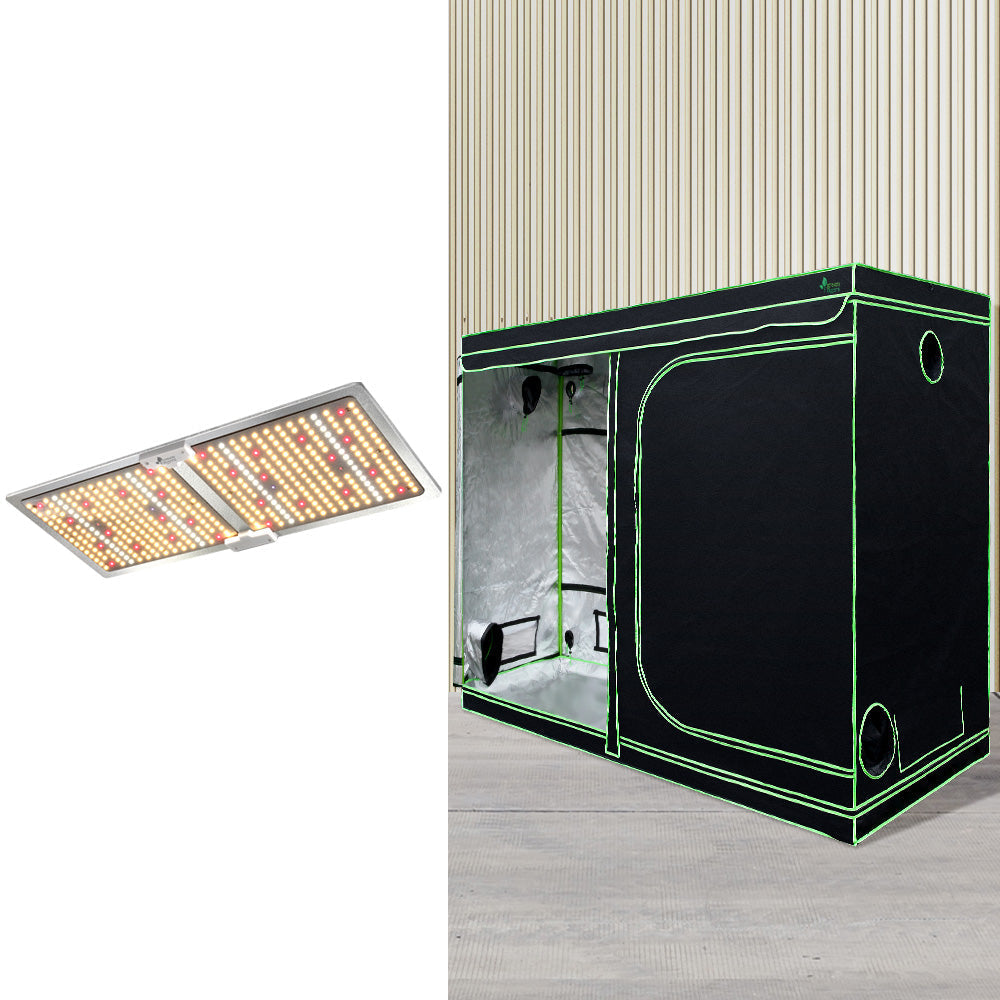 Grow Tent 2200W LED Grow Light Hydroponic Kit System 2.4x1.2x2M
