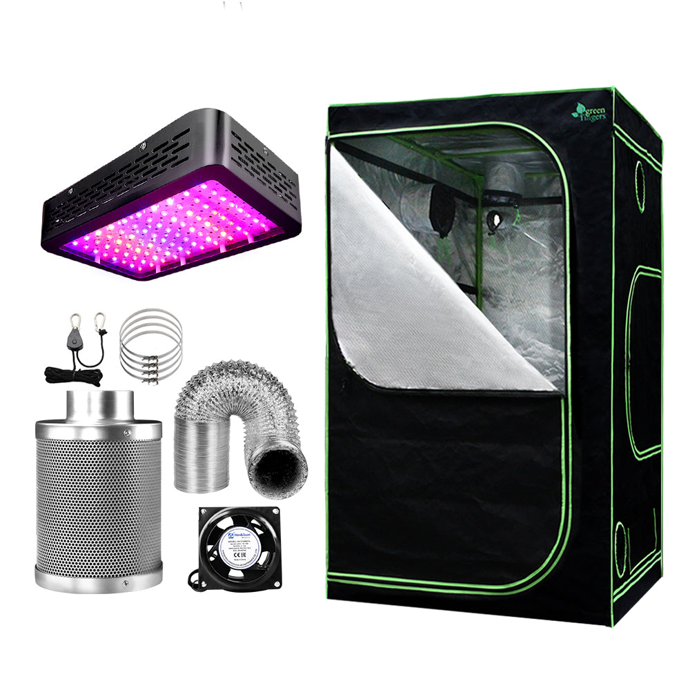 Grow Tent 1000W LED Grow Light 90X90X180cm Mylar 6" Ventilation
