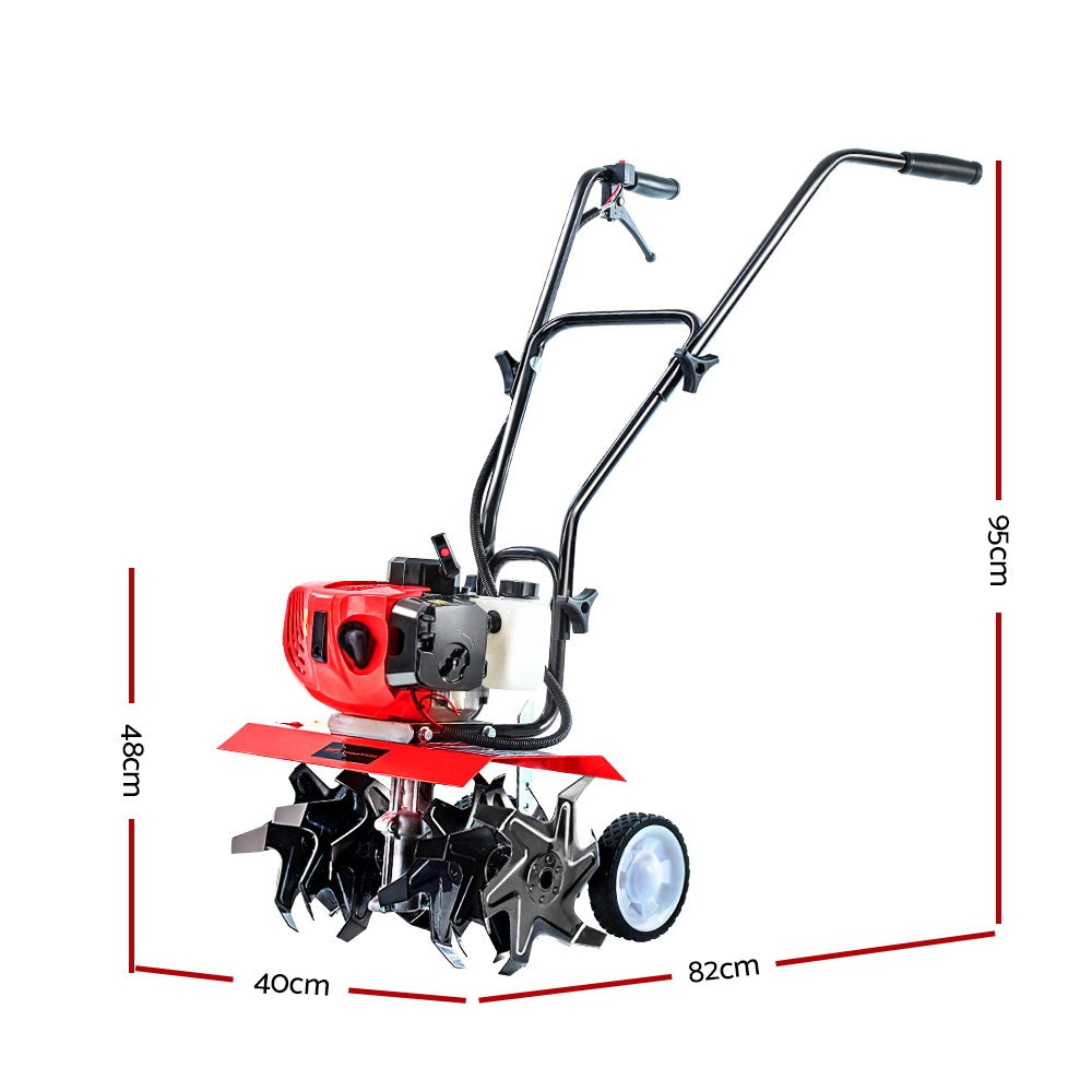 Garden Cultivator Petrol Rotary Hoe Rototiller 36 Tines - 72CC – ozozoo