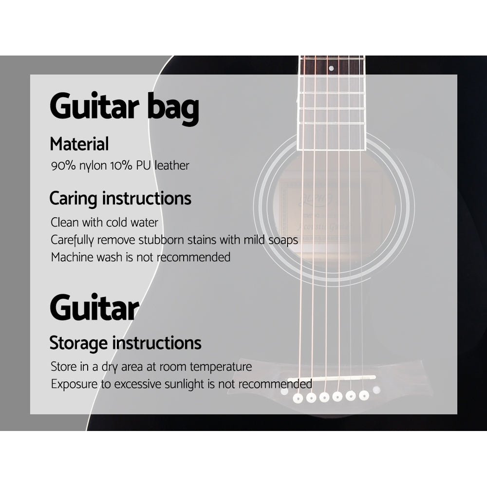 41 Inch Wooden Acoustic Guitar Black