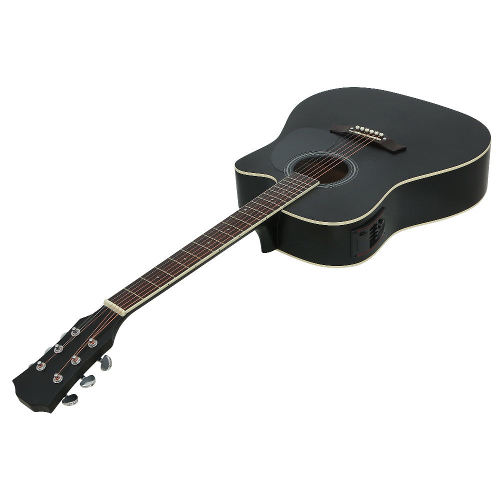 41 inch Electric Acoustic Classic Wood Guitar - Black