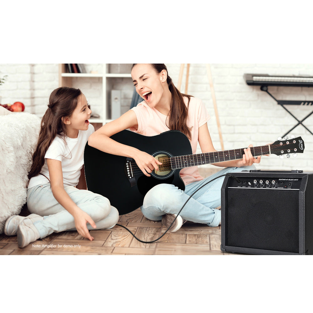 41 inch Electric Acoustic Classic Wood Guitar - Black
