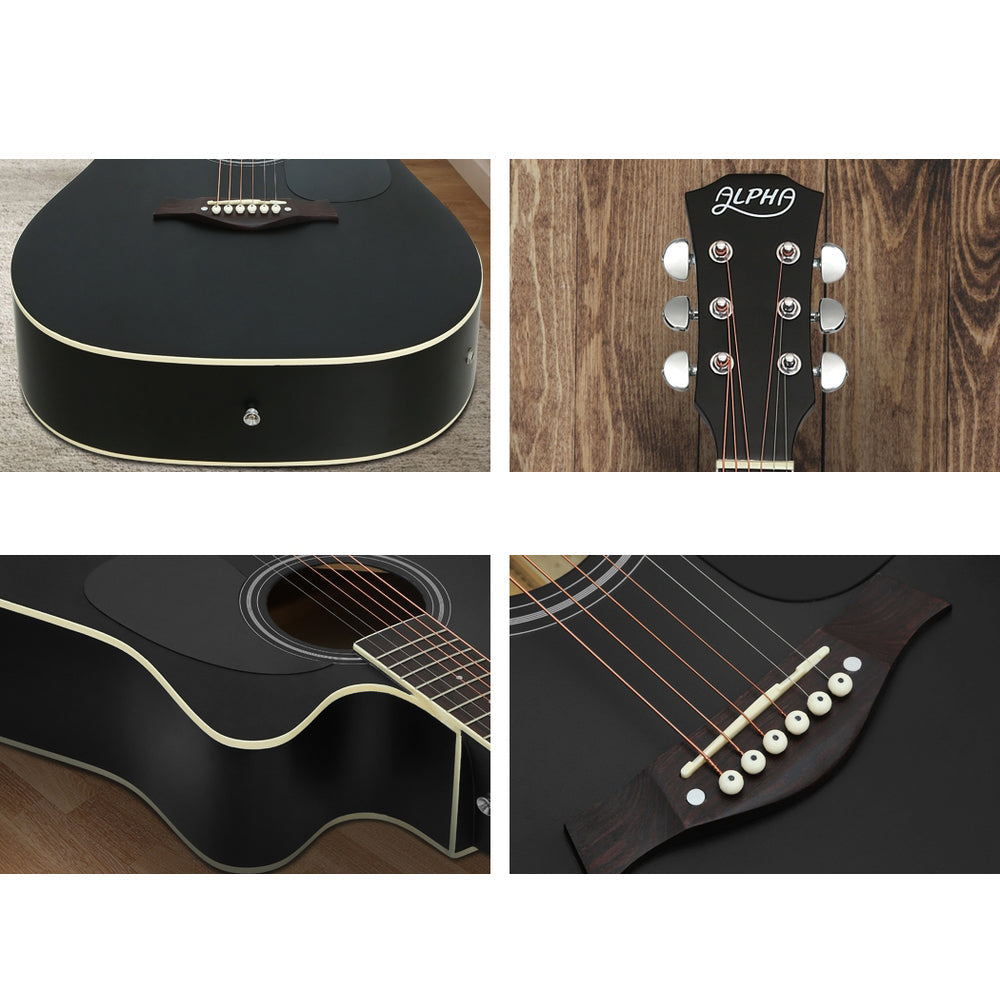 41 inch Electric Acoustic Classic Wood Guitar - Black