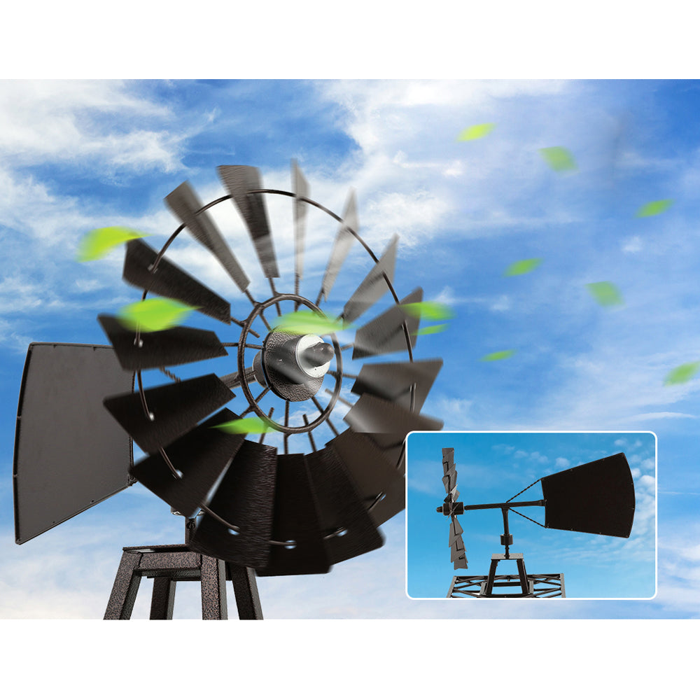 Outdoor Garden Windmill Metal Ornament - 120cm