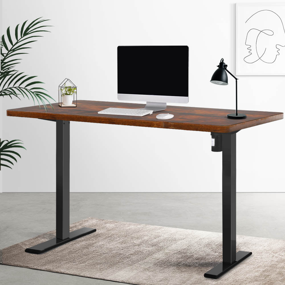 Standing Desk Adjustable Sit Stand Desks Black Brown