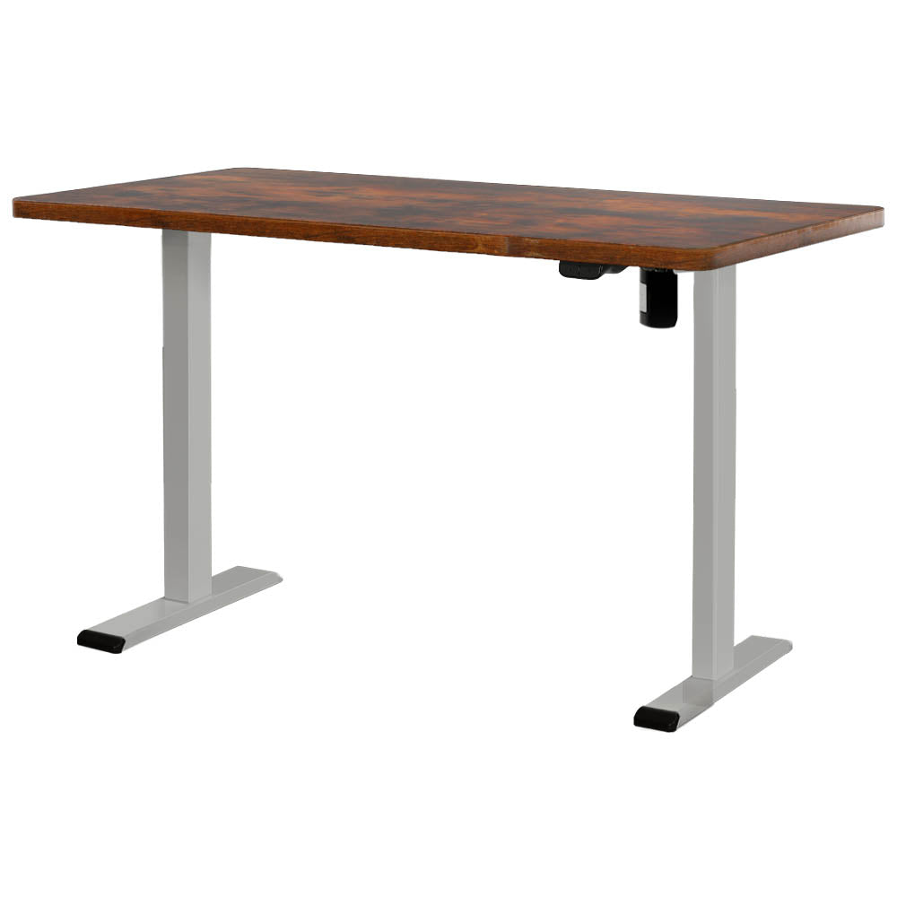 Standing Desk Adjustable Sit Stand Desks Grey Brown