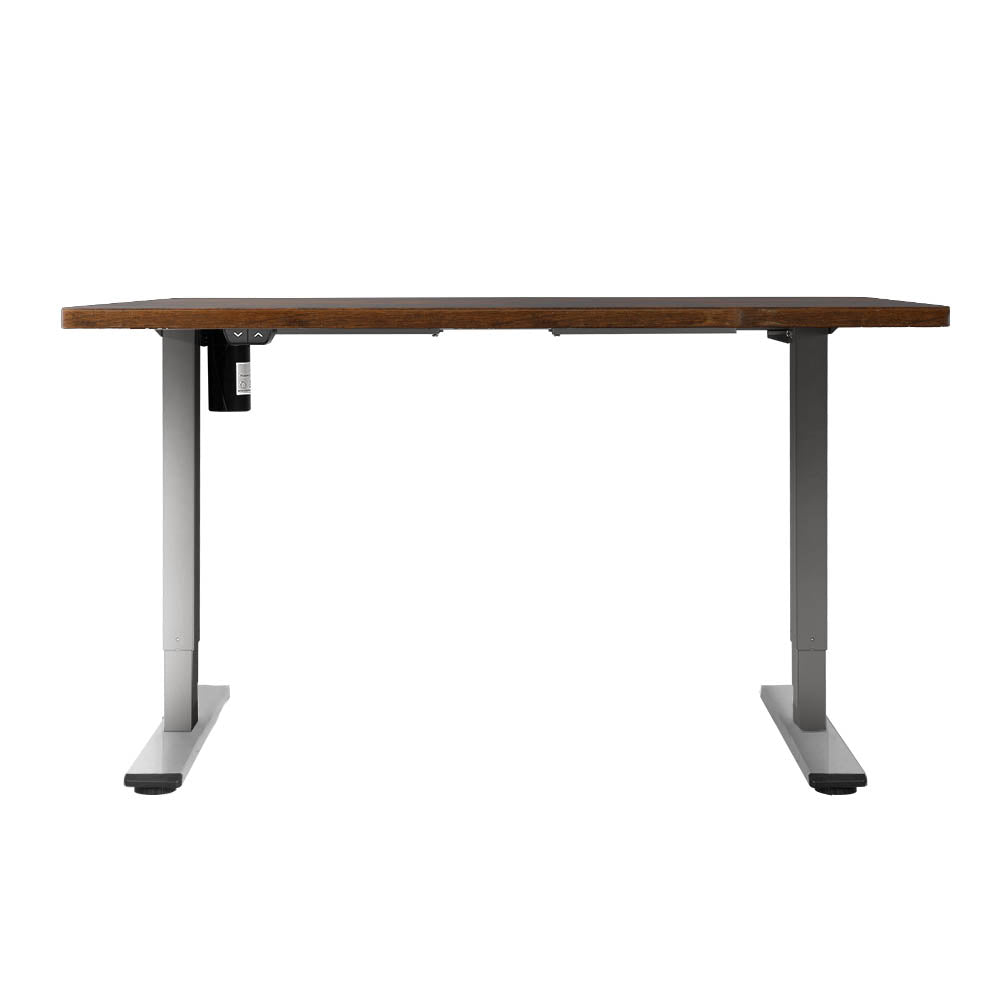 Standing Desk Sit Stand Desks Table Grey Brown 140cm
