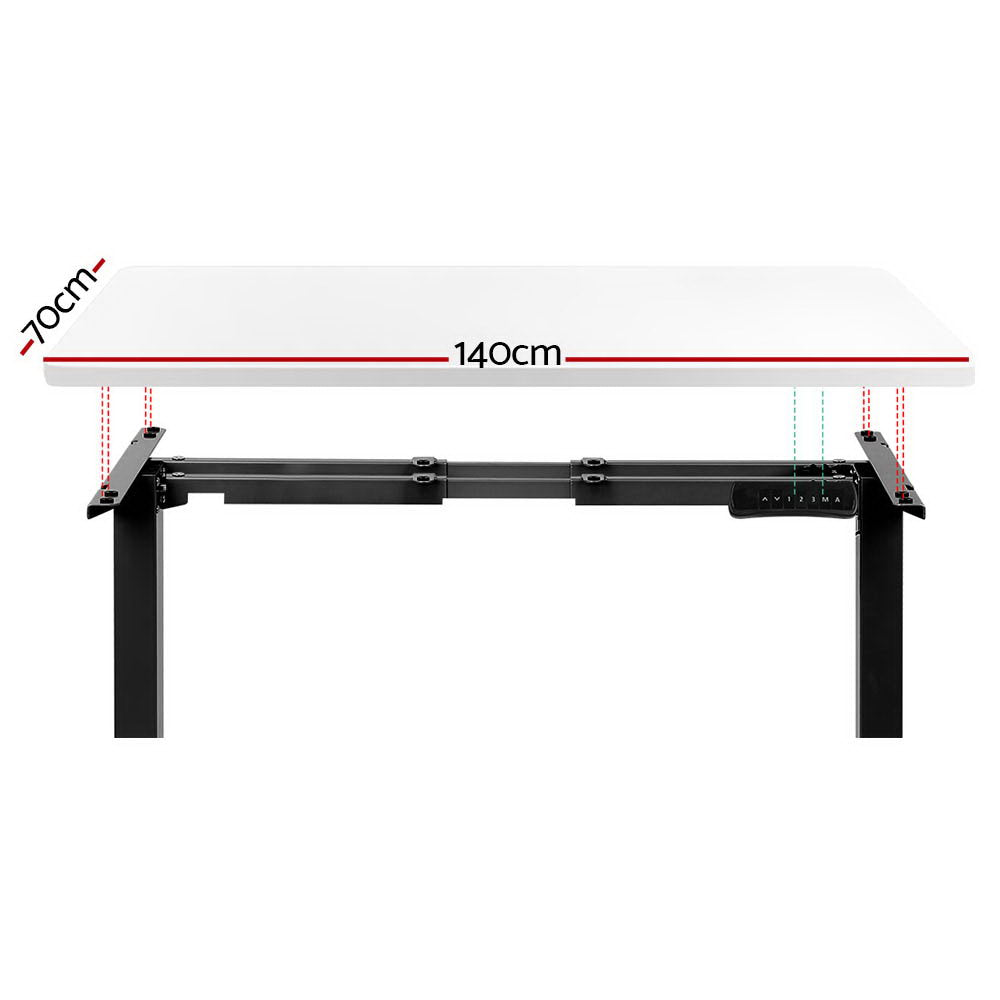 Standing Desk Electric Adjustable Sit Stand Desks Black White 140cm