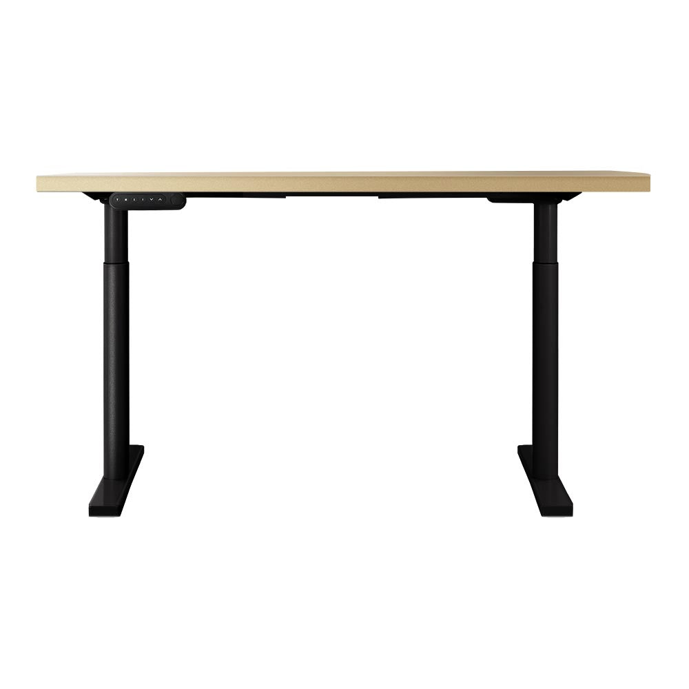 Standing Desk Motorised Adjustable Sit Stand Desks Black Oak