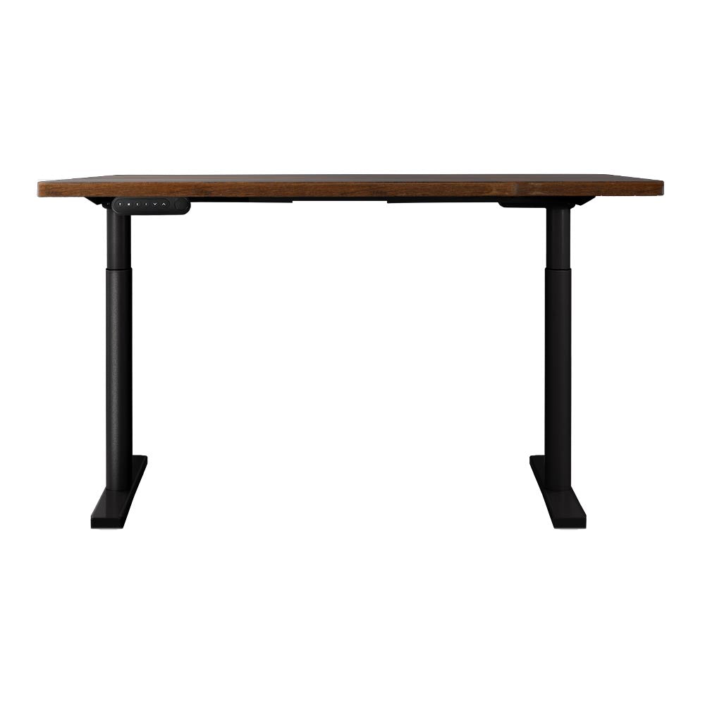 Standing Desk Motorised Adjustable Sit Stand Desks Black Brown