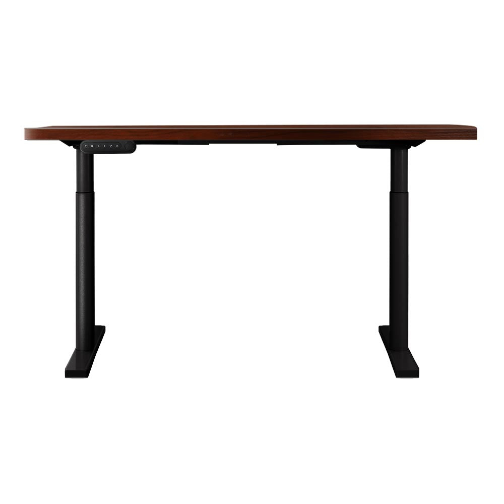 Standing Desk Motorised Adjustable Sit Stand Desks Black Walnut