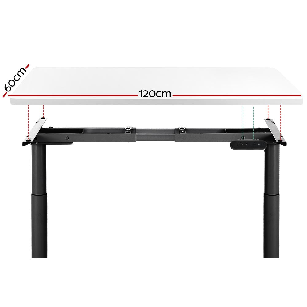 Standing Desk Motorised Adjustable Sit Stand Desks Black White
