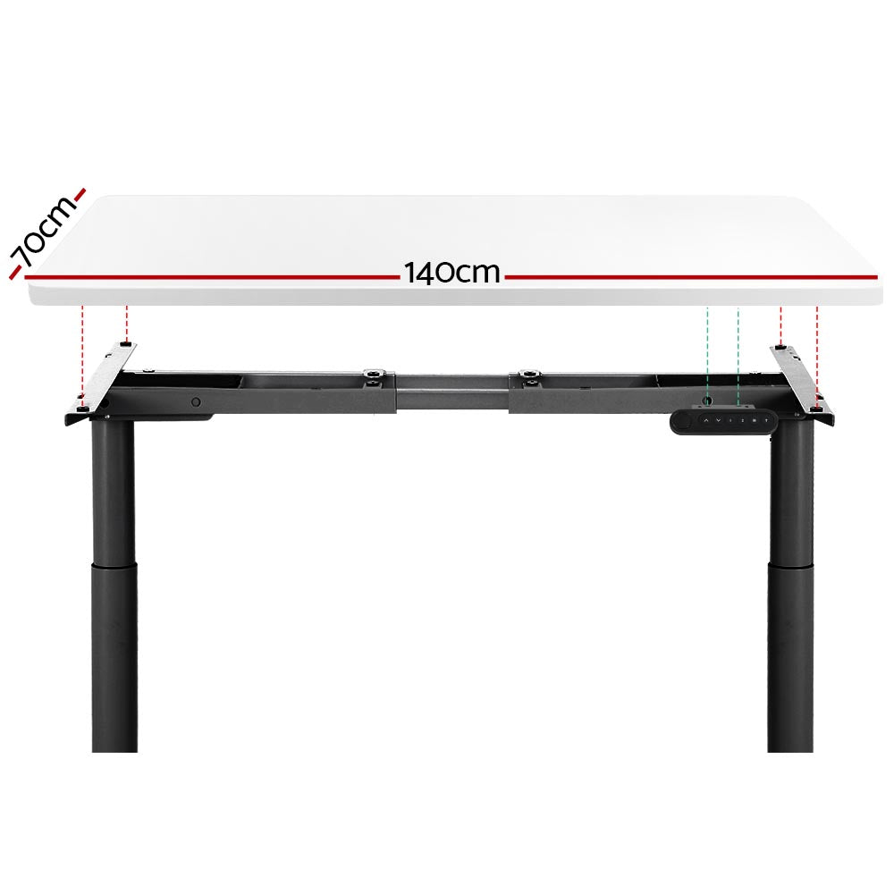 Standing Desk Adjustable Sit Stand Desks Black White 140cm