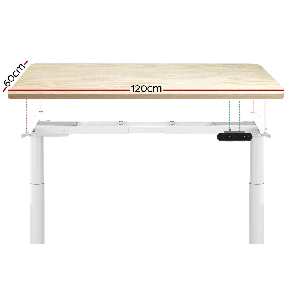 Standing Desk Height Adjustable Sit Stand Desks White Oak